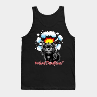 Cat Stressed - What Deadline? Tank Top